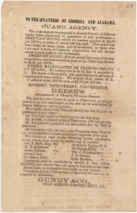 To the planters of Georgia and Alabama. Guano agency ... Gunby & Co., Sole agents for Columbus, Ga.
