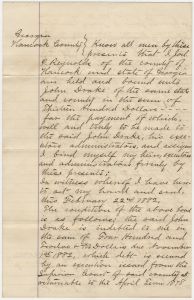 Hancock County - Bond for Titles - Joel P. Reynolds - John Drake