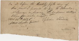 Jones County - Promissory note - William, Charles Underhill - Ephrain Sanders