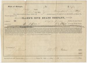 Jones County - Receipt - Turpin & Ogden - Clark's Cove Guano Co.