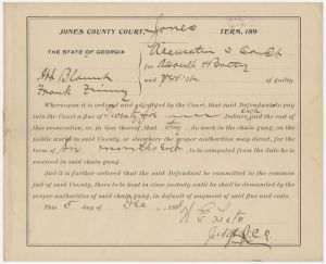 Jones County - State of Georgia v. Abb Blount, Frank Finney (assault and battery)