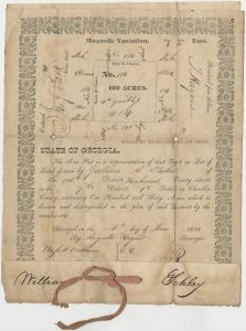 Richmond County - Land Grant - Gustavus A. Parker - Lot no. 113-7-1, Cherokee County