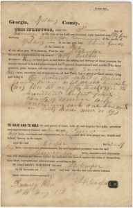 Spalding County - Deed - L. W. Cooper - Charles Gomer - Lot no. 53-17-1, 110-16-1, Union County