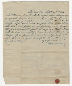 Huntsville - Correspondence - A. A. McCartney - Ellison Smith, Esquire
