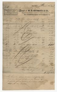 New York - Invoice - W. N. Seymour & Co. - Wood Bradley & Co.