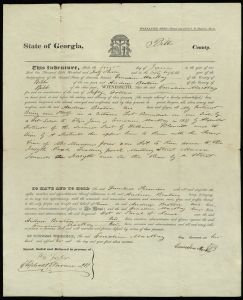 Bibb County - Indenture - Emaline Mackey - Andrew Beaton