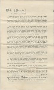 Academy of Richmond County to Mary L. Robertson and Catherine E. Walton, public sale