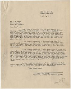Mr. W.H. Green lease correspondence
