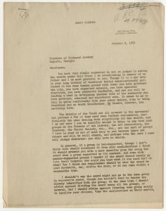 Porter Fleming Foundation correspondence