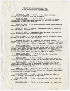 Timeline of correspondence with Brisk Waterproofing Company, Inc.