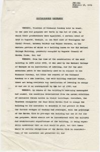 Old Medical College building custodianship agreement