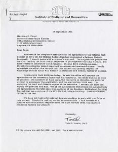 National Register Landmark Status application for the Old Medical College