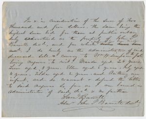 Deed of sale - Sam Barnett, administrator of John P. Barnett estate, to W.W. Simpson
