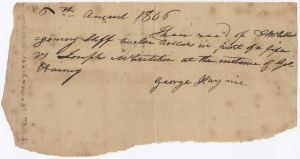 Receipt, [Jackson County], George Haynie v. Joseph McCutchin