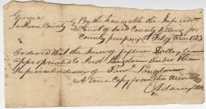 Receipt, Jackson County, Jacob Langston and Samuel Langston