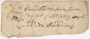 Receipt, [Jackson County], Isaac Rawls from David Adams