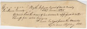 Court Expense, Jackson County, payment to  sheriff "for extra services"