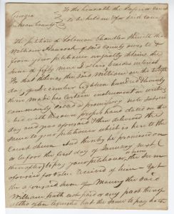Debt Case, Jackson County, Solomon Chandler v. William Hancock