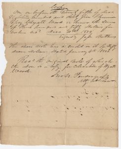 Promissory Note, [Jackson County], Jesse Matthews to Jeffrey Wyatt