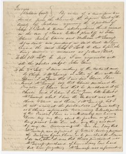 Breach of Contract Cherokee Land Lottery, Jackson County, Isaac Gilbert vs. John Glover, Josiah Choice and William McGinness