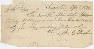 Promissory Note, [ Jackson County], William M. Niblack to Andrew Boggs