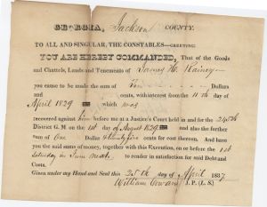 Debt, Jackson County, William Morgan vs. James H. Rainey