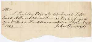 Promissory, Jackson County, John Randolph for Enoch Lott on James Love's promissory
