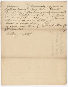Oath, Jackson County, Charles Dougherty establish Deed