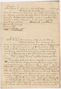Bond for wagon claimed by Shadrack Williams, Clarke County, John McGinnis v. Holloway Williams