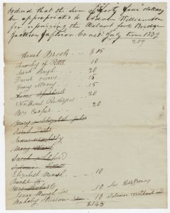 Payment order for Walnut Fork bridge repair, Jackson County, Jackson Inferior Court to Adam Williamson