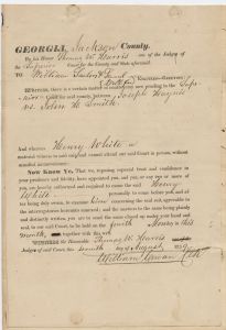 Witness testimony, Jackson County, Joseph Haynie v. John H. Smith