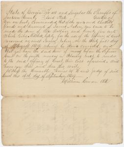 Debt case, Jackson County, Giles Mitchell for use of Officers of Court v. James Nabers