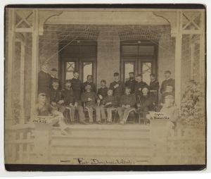 Savage, "Fort Douglas, Utah." Group of Officers mess at Capt. Baker quarters