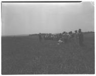 C. A.'s and P. M. A. men at demonstration. Certified seed wheat field demonstration.