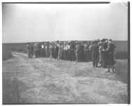 C. A.'s and P. M. A. men at demonstration. Certified seed wheat field demonstration.