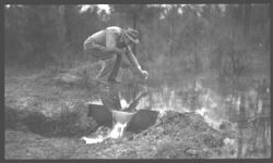 J.L. Clegg Farm - Measuring Flow of Well Using Portable 90 Degree Weir.