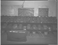 Sweet Potato Show, Macon State Fair, 1946. Also, Rabun Harrell, Johnson County, winner of Potato Show