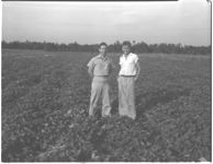Sweet Potato Show, Macon State Fair, 1946. Also, Rabun Harrell, Johnson County, winner of Potato Show