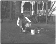 Mixing paint - publicity shot for "Suwanee Pine.