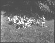 Group study with Frank Fitch, Camp Washega