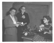 Cosby Dawson, Betty Doescher, Mrs. George Firon - Extension Building Garden Club