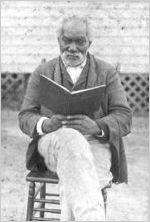 African-American man (Pitt McWhorter) reading