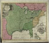 Amplissimae regionis Mississipi seu provinciae Ludovicianae : a R.P. Ludovico Hennepin Fransisc. Miss. in America Septentrionali anno 1687 detectae, nunc Gallorum coloniis et actionum negotiis toto orbe celeberrimae, nova tabula / edita a&#x300; Io. Babt. Homanno, S.C.M. geographo.