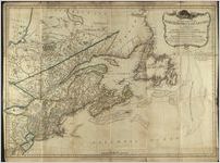 A general map of the northern British colonies in America which comprehends the province of Quebec, : the government of Newfoundland, Nova-Scotia, New-England and New-York : From the maps published by the Admiralty and Board of Trade, regulated by the astronomic and trigonometric observations of Major Holland, and corrected from Governor Pownall's late map 1776.