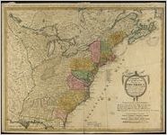 XIII Etats Unis de l'Amerique septentrionale, d'apres les meilleurs & speciales cartes angloises qui ont parues jusqu'ici