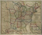 A new map of the United States. Upon which are delineated its vast works of internal communication, routes across the continent &c. showing also Canada and the island of Cuba, circa 1851