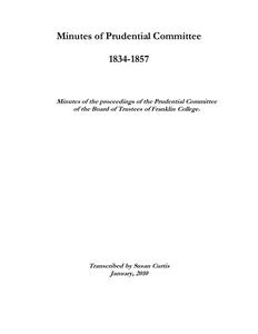 Minutes, 1834-1857