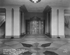 Macon City Hall. Entrance lobby