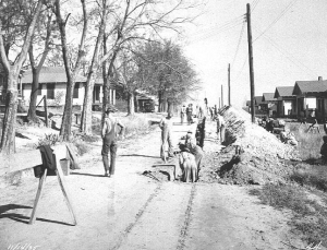 Macon Houston Avenue. Sewer work