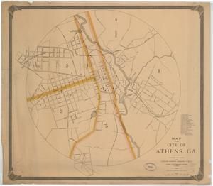 Map of the city of Athens, Ga.